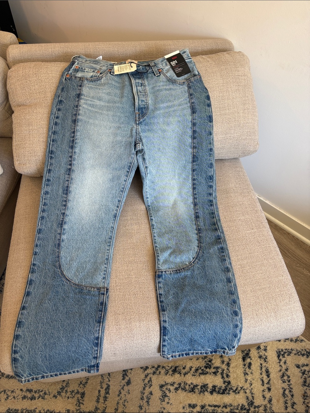 Levi's Two-Tone Blue Bootcut Jeans